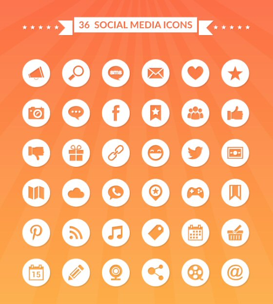 36 free social media icons