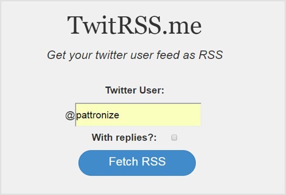 TwitRSS.me - Find Twitter User RSS Feed