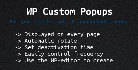 Wordpress Custom Popups
