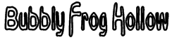 Bubbly Frog Hollow Font