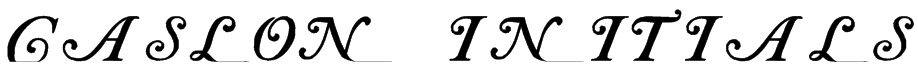 Caslon Initials Font