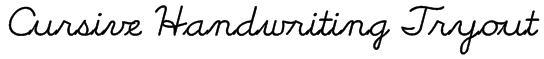 Cursive Handwriting Tryout Font