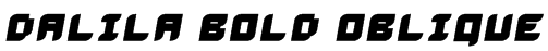 Dalila Bold Oblique Font