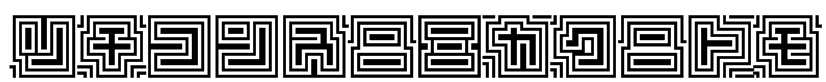 D3 Labyrinthism katakana Font