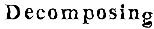 Decomposing  Font