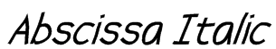 Abscissa Italic Font