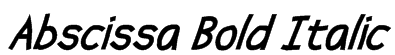 Abscissa Bold Italic Font