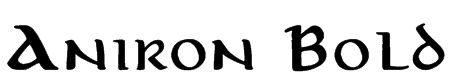 Aniron Bold Font