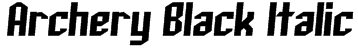 Archery Black Italic Font