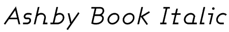 Ashby Book Italic Font