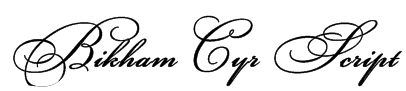 Bikham Cyr Script Font