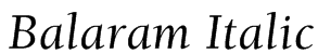 Balaram Italic Font
