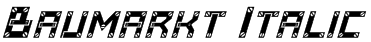 Baumarkt Italic Font