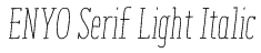 ENYO Serif Light Italic Font