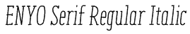 ENYO Serif Regular Italic Font