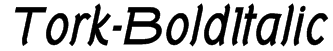 Tork-BoldItalic Font