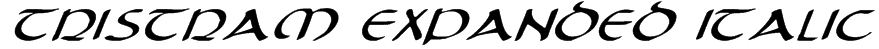 Tristram Expanded Italic Font