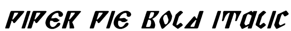 Piper Pie Bold Italic Font