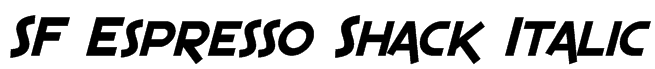 SF Espresso Shack Italic Font