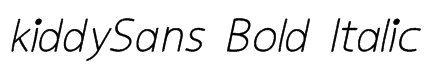 kiddySans Bold Italic Font