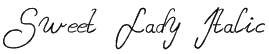 Sweet Lady Italic Font
