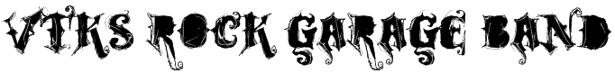 VTKS ROCK GARAGE BAND Font