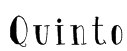 Quinto Font