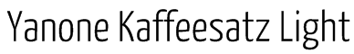 Yanone Kaffeesatz Light Font