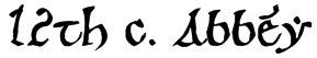 12th c. Abbey Font
