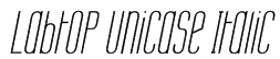 Labtop Unicase Italic Font