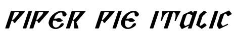 Piper Pie Italic Font