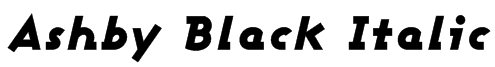 Ashby Black Italic Font