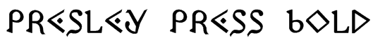 Presley Press Bold Font