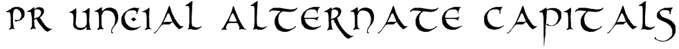 PR Uncial Alternate Capitals Font