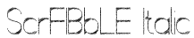 ScrFIBbLE Italic Font