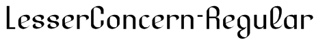 LesserConcern-Regular Font