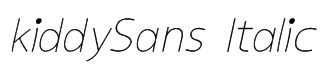 kiddySans Italic Font