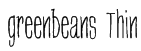 greenbeans Thin Font