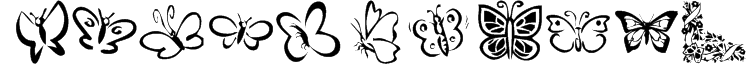 KR Butterflies Font