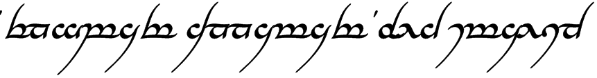 Tengwar Annatar Bold Italic Font