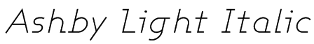Ashby Light Italic Font
