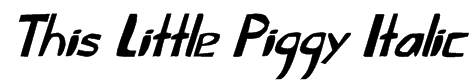This Little Piggy Italic Font