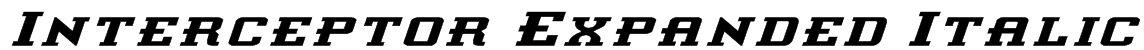 Interceptor Expanded Italic Font