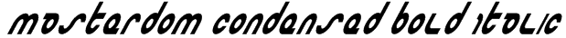 Masterdom Condensed Bold Italic Font