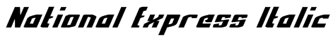 National Express Italic Font