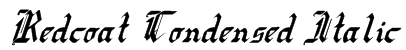 Redcoat Condensed Italic Font