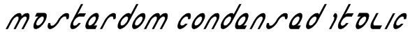 Masterdom Condensed Italic Font