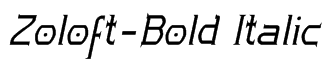 Zoloft-Bold Italic Font