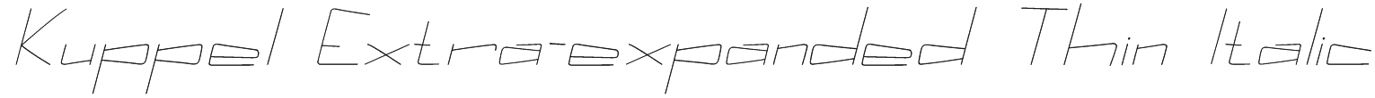 Kuppel Extra-expanded Thin Italic Font