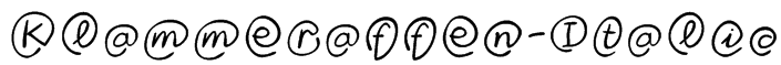 Klammeraffen-Italic Font